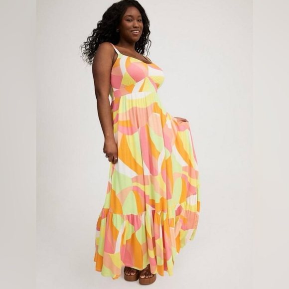 torrid Dresses & Skirts - Torrid Tiered Maxi Dress Vibrant Multicolor Women’s Plus size 1X NEW Vacation
